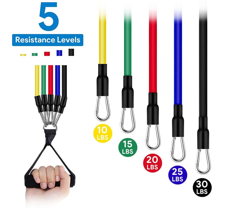 11 Piece Resistance Bands Set