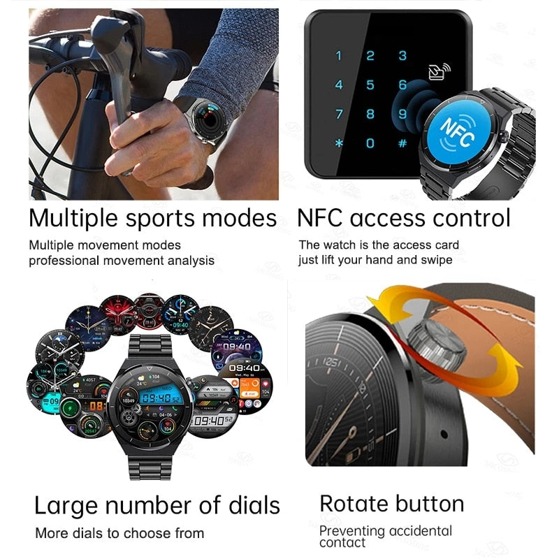 GT3 Pro Fitness Tracker AMOLED Smart Watch